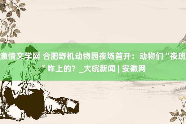 激情文学网 合肥野机动物园夜场首开：动物们“夜班”咋上的？_大皖新闻 | 安徽网