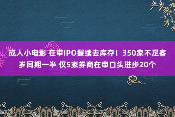 成人小电影 在审IPO握续去库存！350家不足客岁同期一半 仅5家券商在审口头进步20个