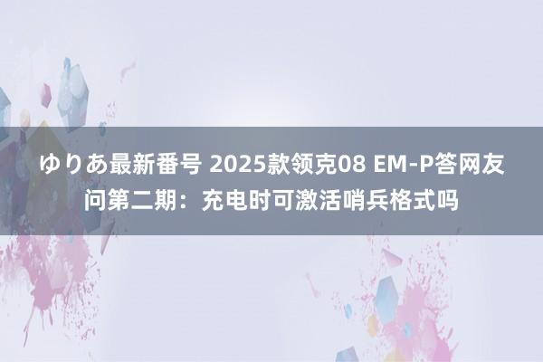 ゆりあ最新番号 2025款领克08 EM-P答网友问第二期：充电时可激活哨兵格式吗