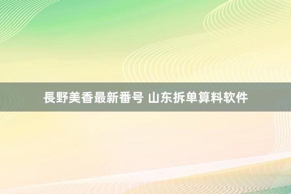 長野美香最新番号 山东拆单算料软件