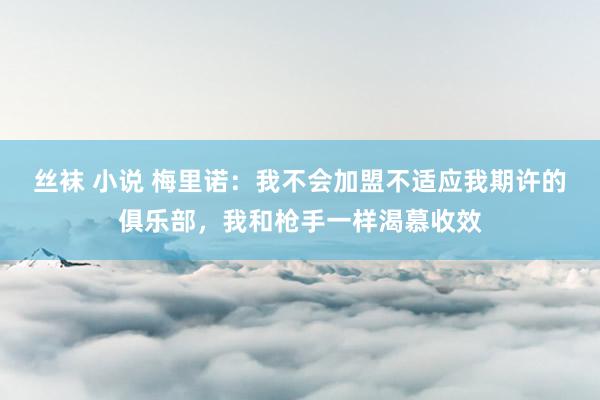 丝袜 小说 梅里诺：我不会加盟不适应我期许的俱乐部，我和枪手一样渴慕收效